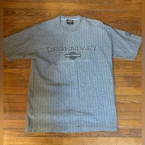 Harley Davidson Legendary Herringbone Shirt Mens Large Vintage 1998